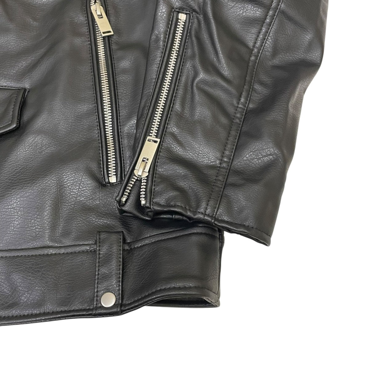 ZARA フェイクレザーダブルライダースジャケット3427/320/800 古着・中古-4枚目のアイテム画像