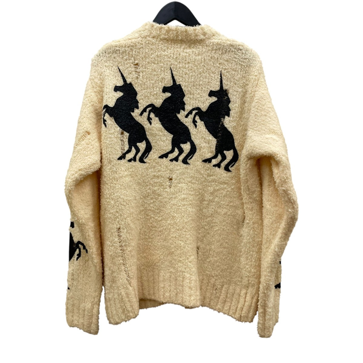 MASU 23AWUNICORN GRUNGE CARDIGANVネックカーディガンMFFW-KN0123 古着・中古-2枚目のアイテム画像