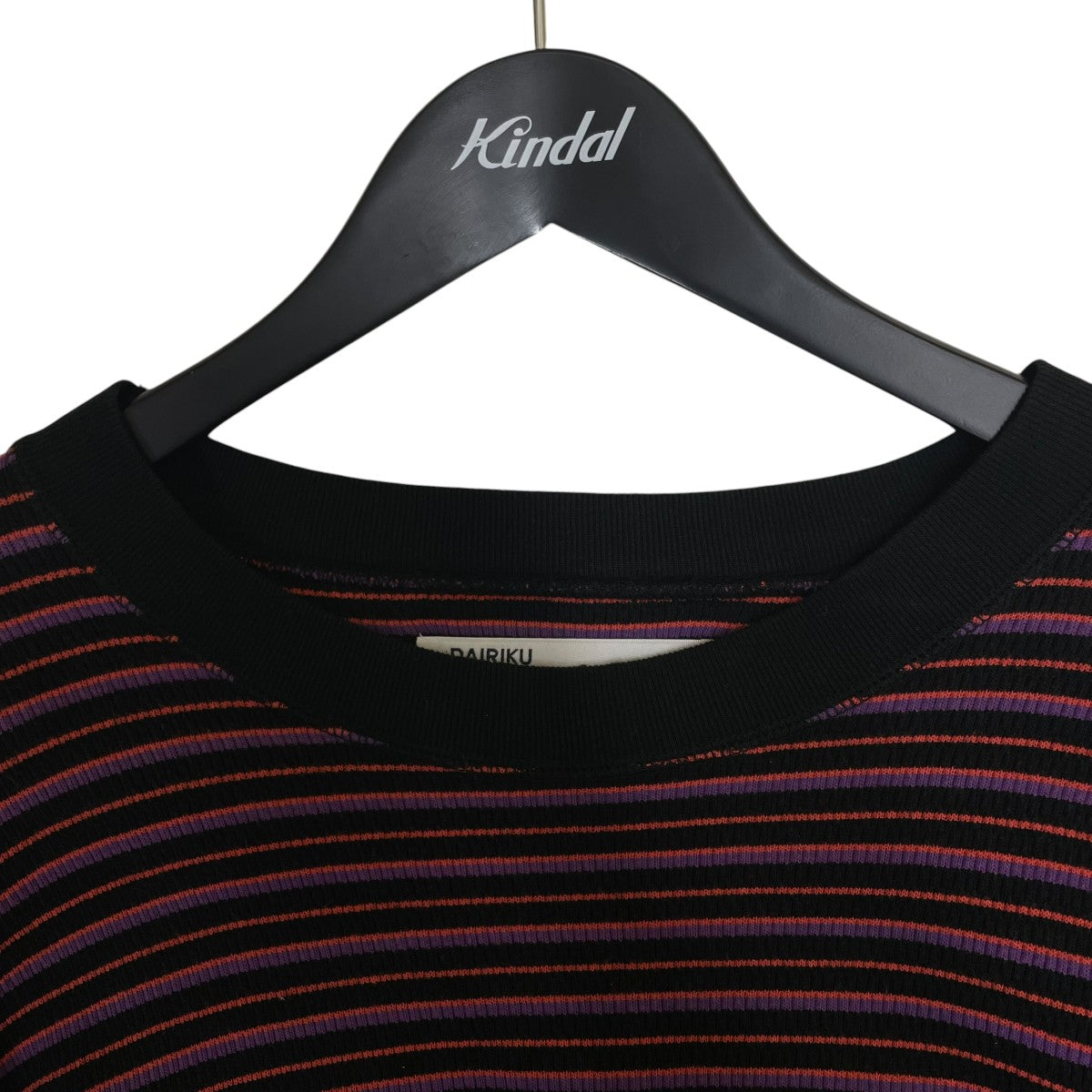 DAIRIKU couple border embroidery tee刺繍 ボーダー コットン 長袖スウェット ロングスリーブカットソー22SS C-10 古着・中古-3枚目のアイテム画像