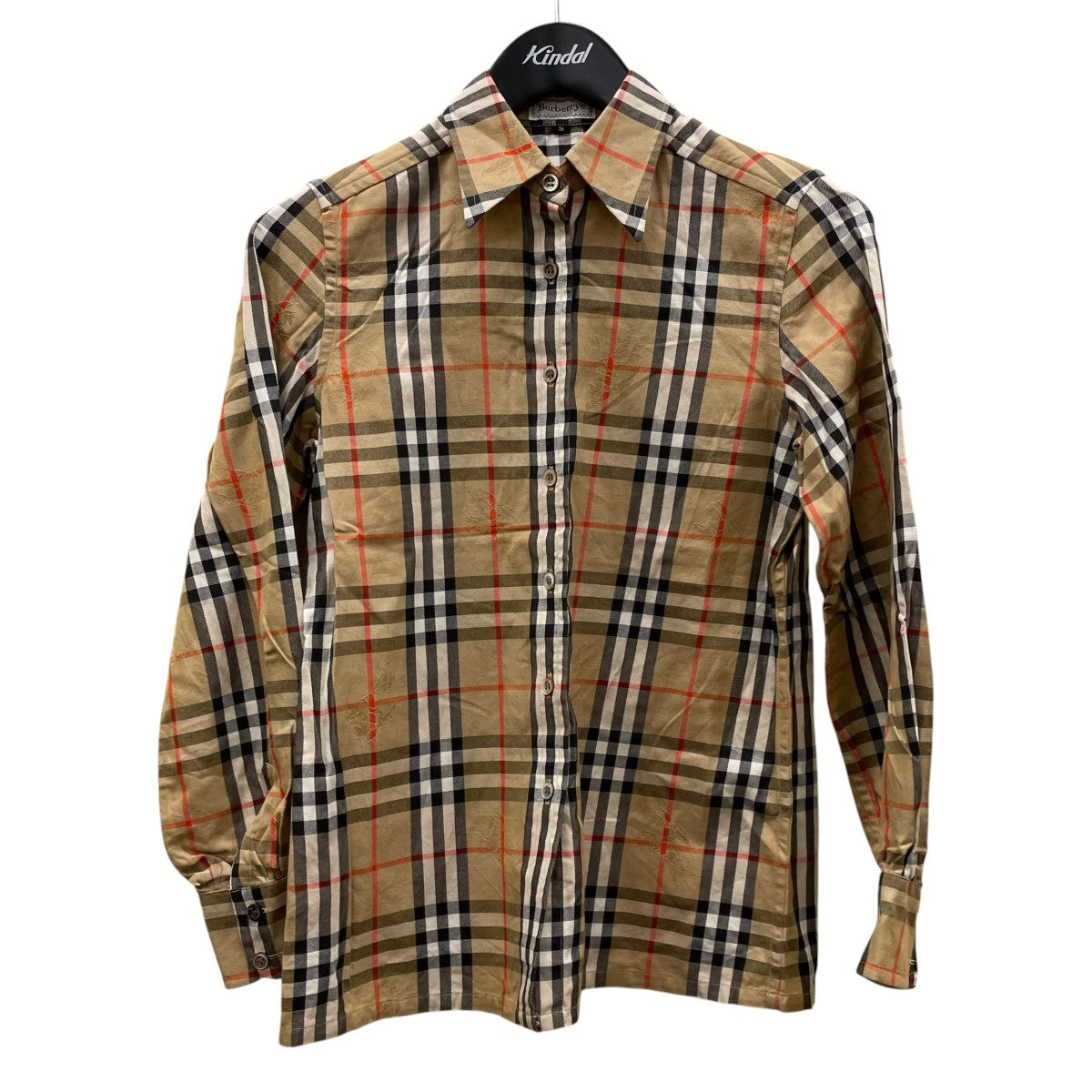 Burberry’s ノバチェック柄 シャドーホース 長袖シャツFE001-104-50 古着・中古-1枚目のアイテム画像