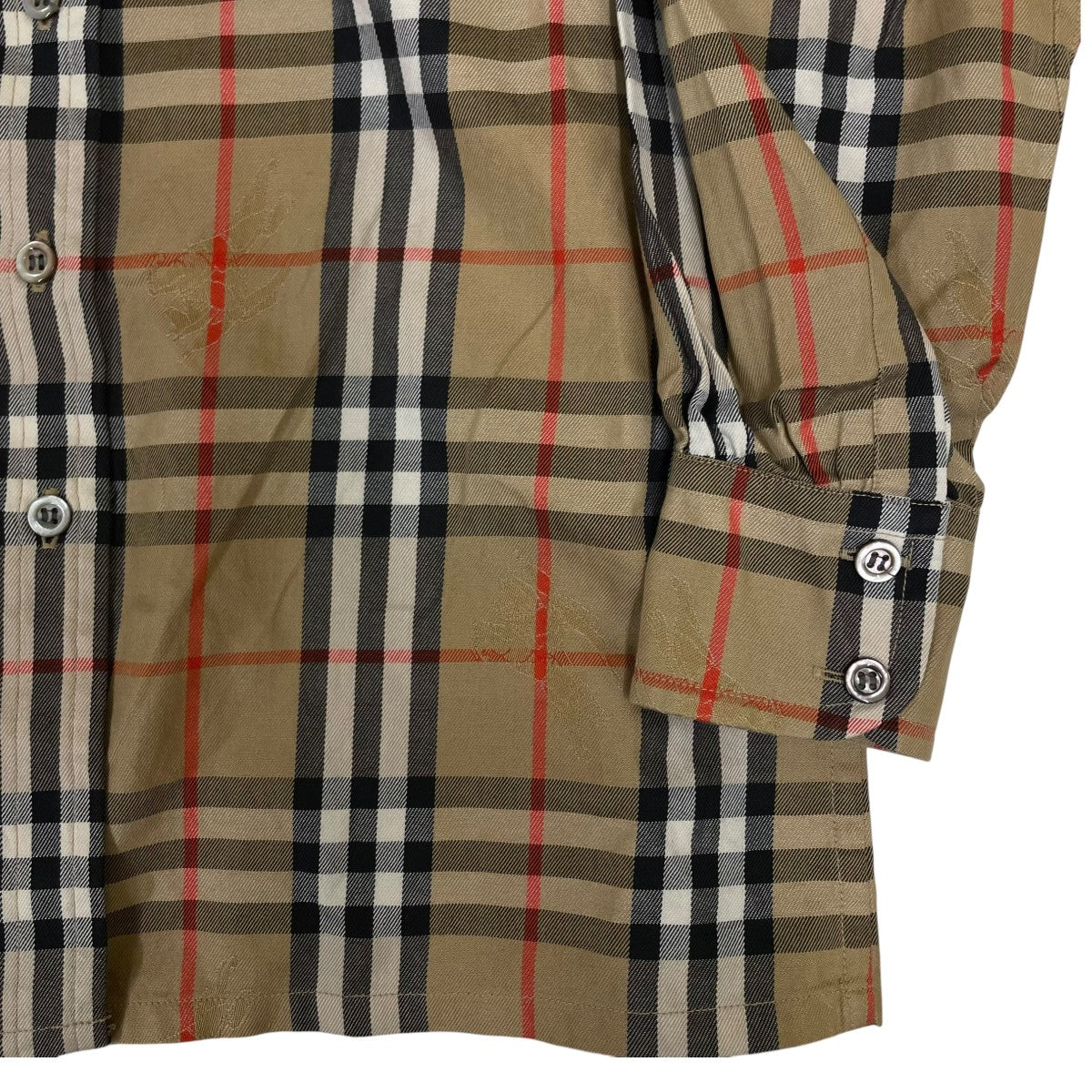 Burberry’s ノバチェック柄 シャドーホース 長袖シャツFE001-104-50 古着・中古-4枚目のアイテム画像
