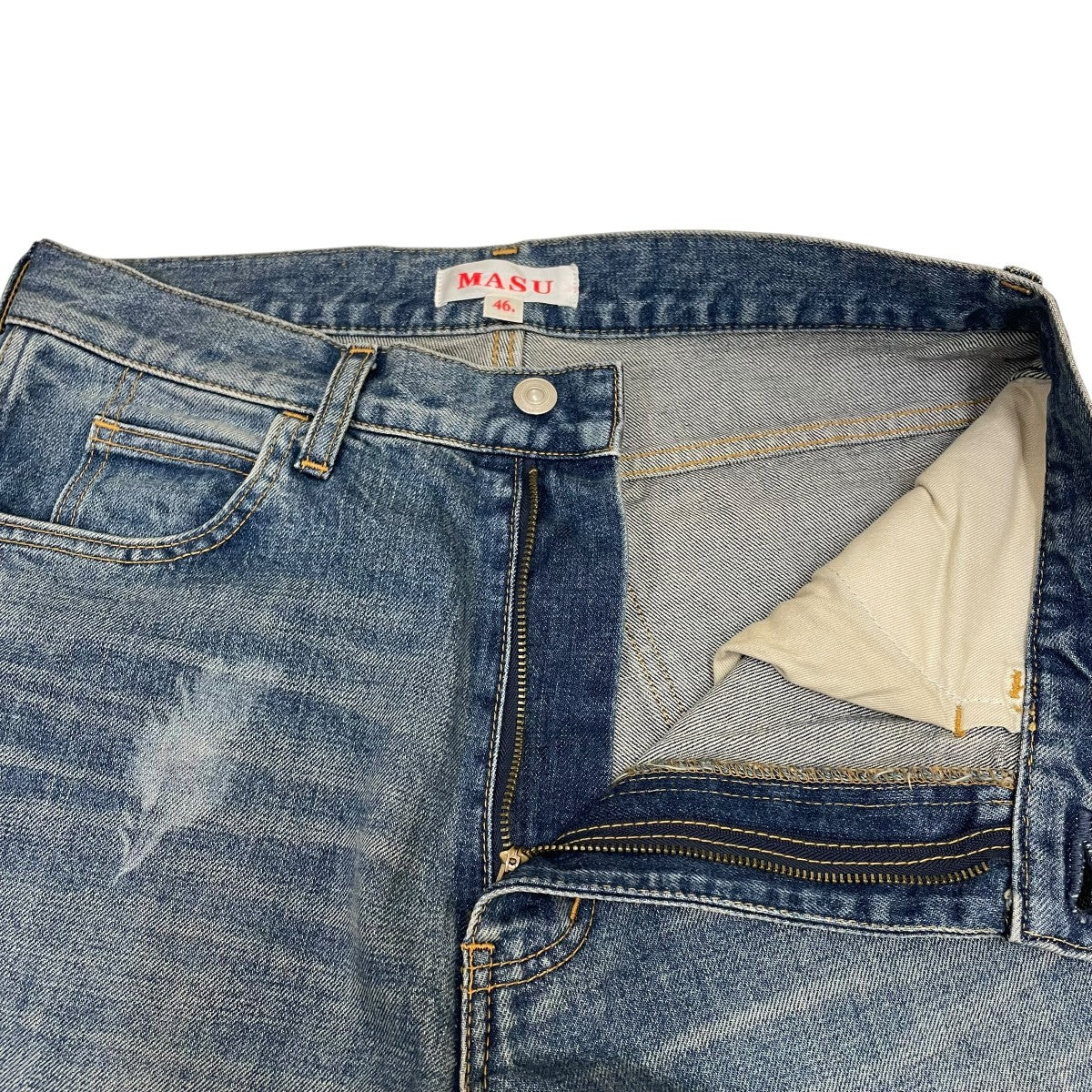 MASU FEATHER BAGGY JEANSデニムパンツMBFW-PTB224L 古着・中古-4枚目のアイテム画像
