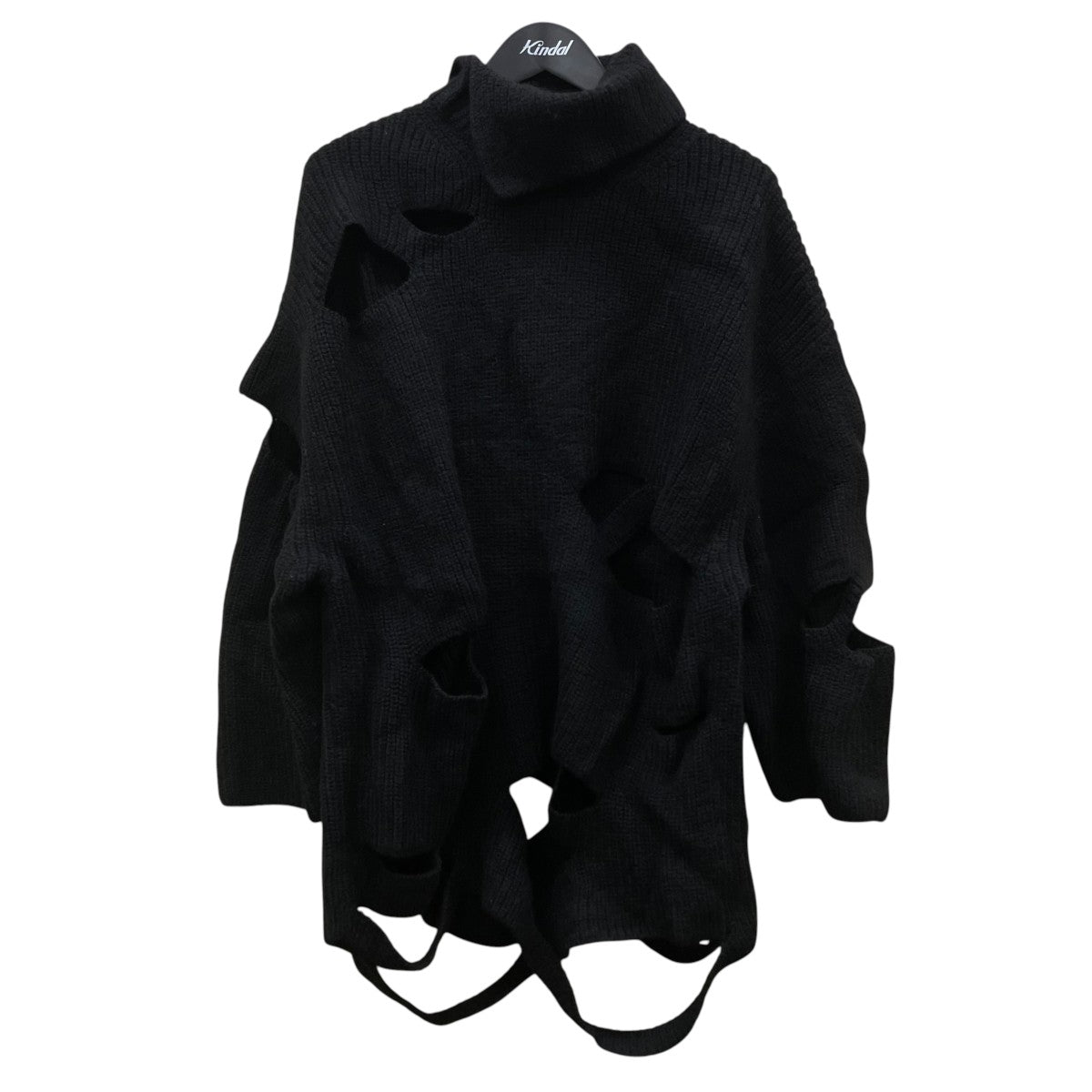 Y’s 22AWSLASHED HIGHNECK KNIT PULLOVERハイネックニットYE-K28-587 古着・中古-1枚目のアイテム画像