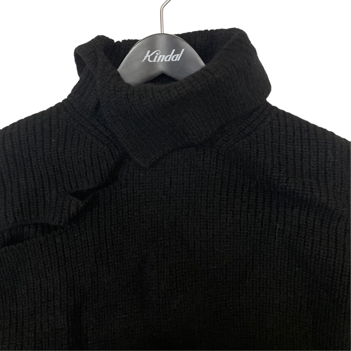 Y’s 22AWSLASHED HIGHNECK KNIT PULLOVERハイネックニットYE-K28-587 古着・中古-3枚目のアイテム画像