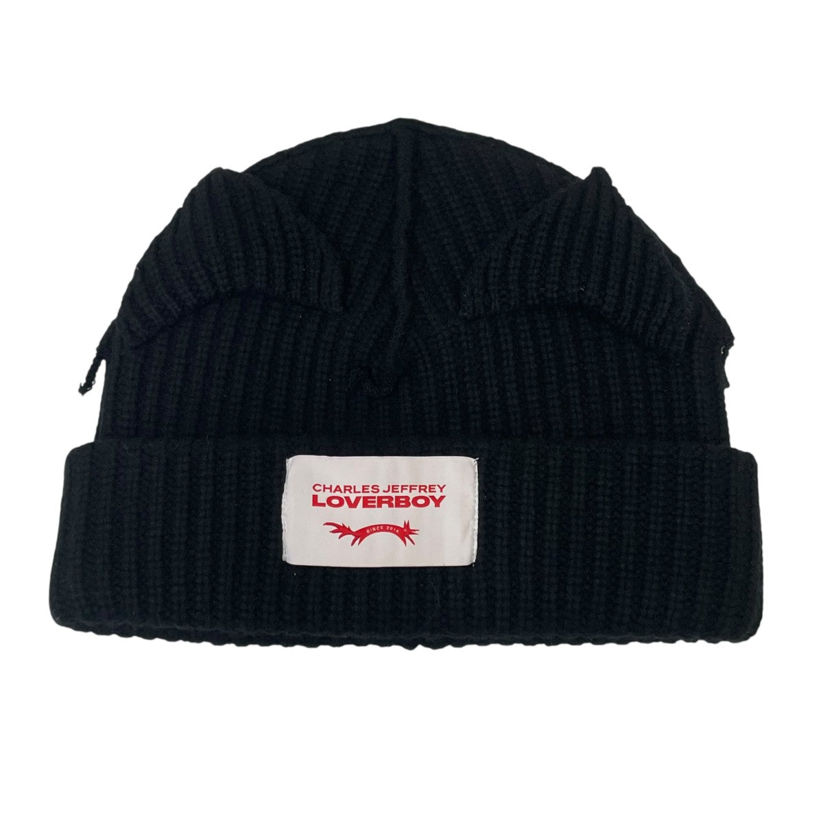CHARLES JEFFREY LOVERBOY SUPERSIZED CHUNKY EARS BEANIEニットキャップ 古着・中古-1枚目のアイテム画像