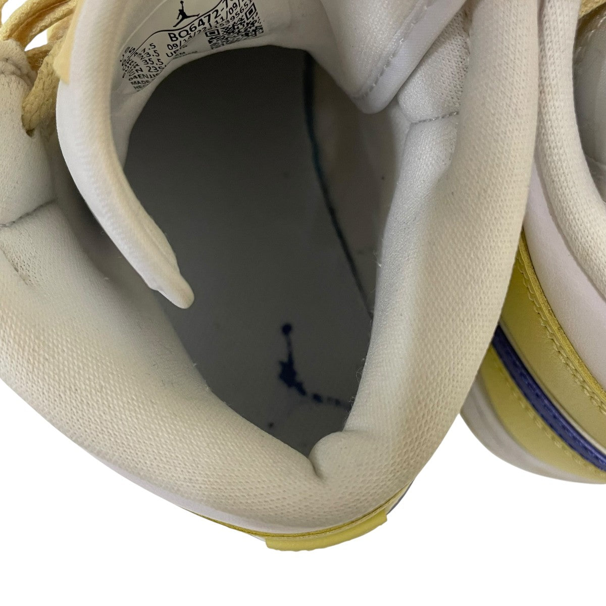 NIKE Women’s Air Jordan 1 Mid Lemon WashスニーカーBQ6472-701 古着・中古-5枚目のアイテム画像