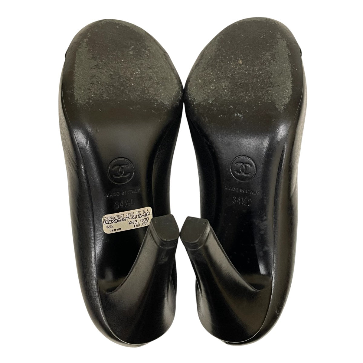 CHANEL ココマーク レザー パンプス ハイヒール 古着・中古-4枚目のアイテム画像