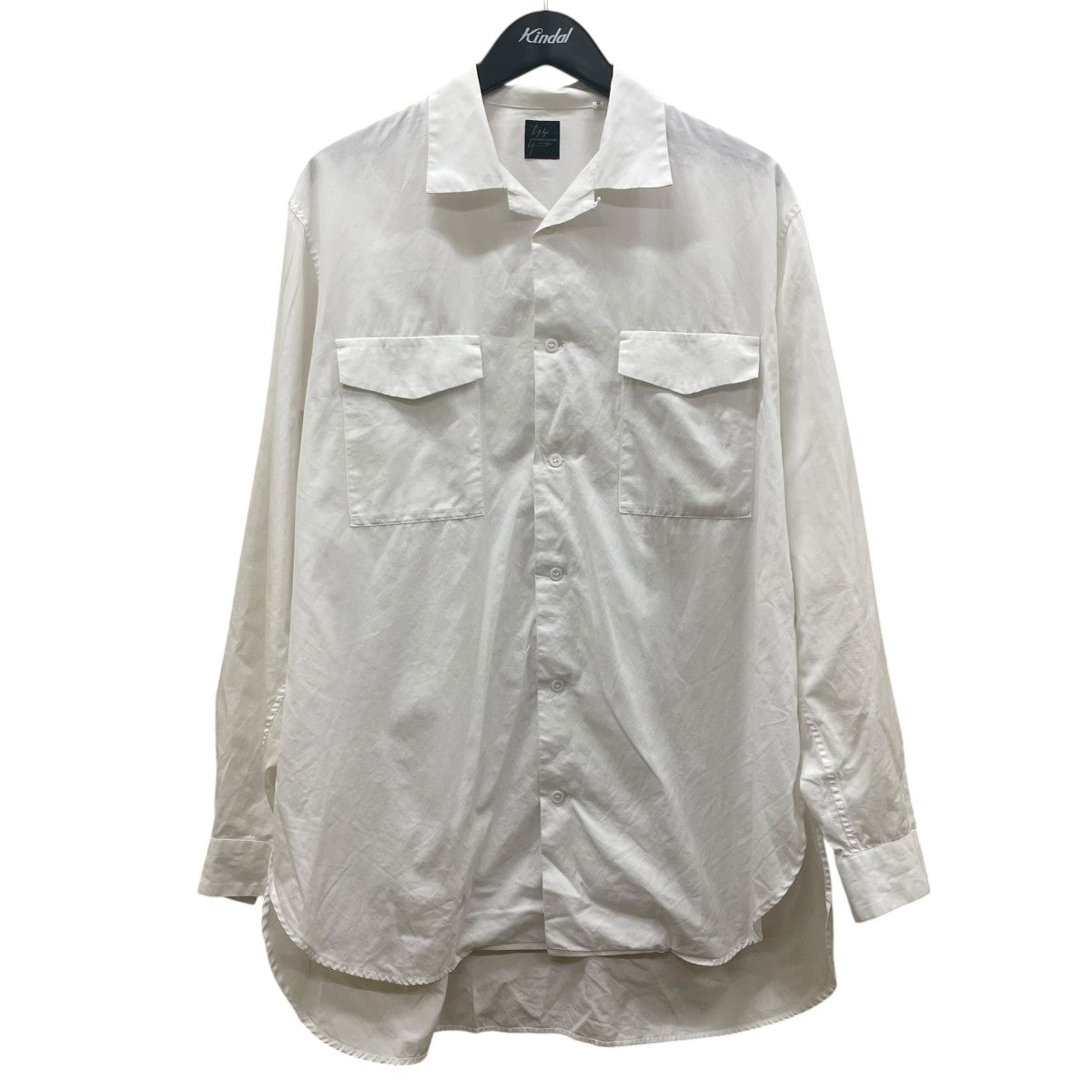 YOHJI YAMAMOTO SUIT BROAD CDH OPEN COLLAR SHIRTオープンカラー 長袖シャツ コットンシャツHC B91 050 古着・中古-1枚目のアイテム画像