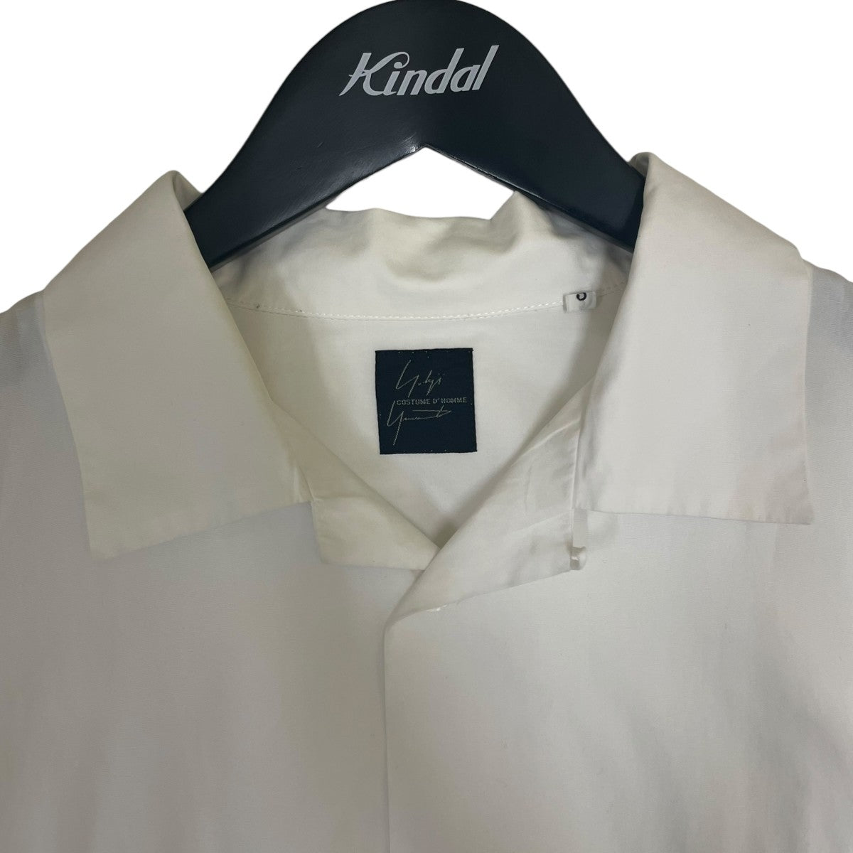 YOHJI YAMAMOTO SUIT BROAD CDH OPEN COLLAR SHIRTオープンカラー 長袖シャツ コットンシャツHC B91 050 古着・中古-3枚目のアイテム画像