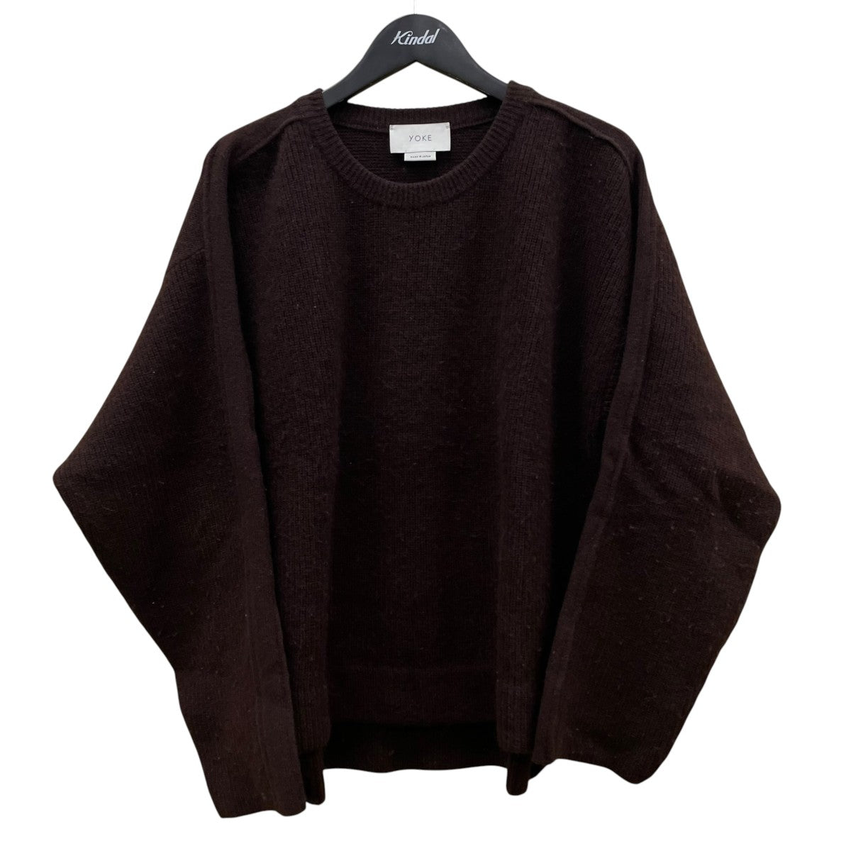 YOKE ALPACA WOOL CARDIGAN RIB STITCH KNITクルーネックニットYK19AW0065S 古着・中古-1枚目のアイテム画像