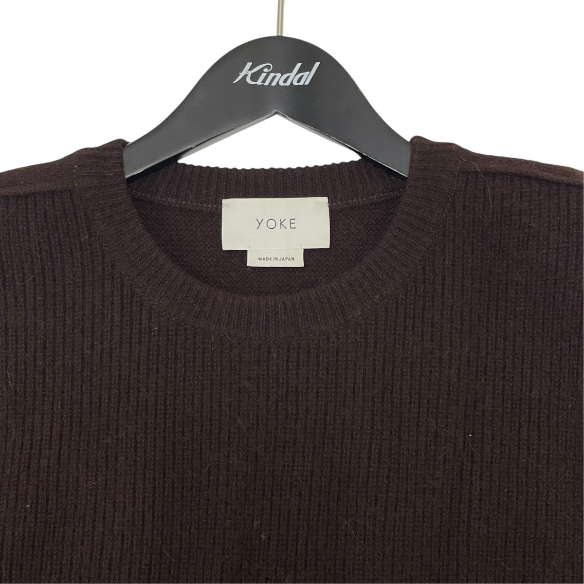 YOKE ALPACA WOOL CARDIGAN RIB STITCH KNITクルーネックニットYK19AW0065S 古着・中古-3枚目のアイテム画像