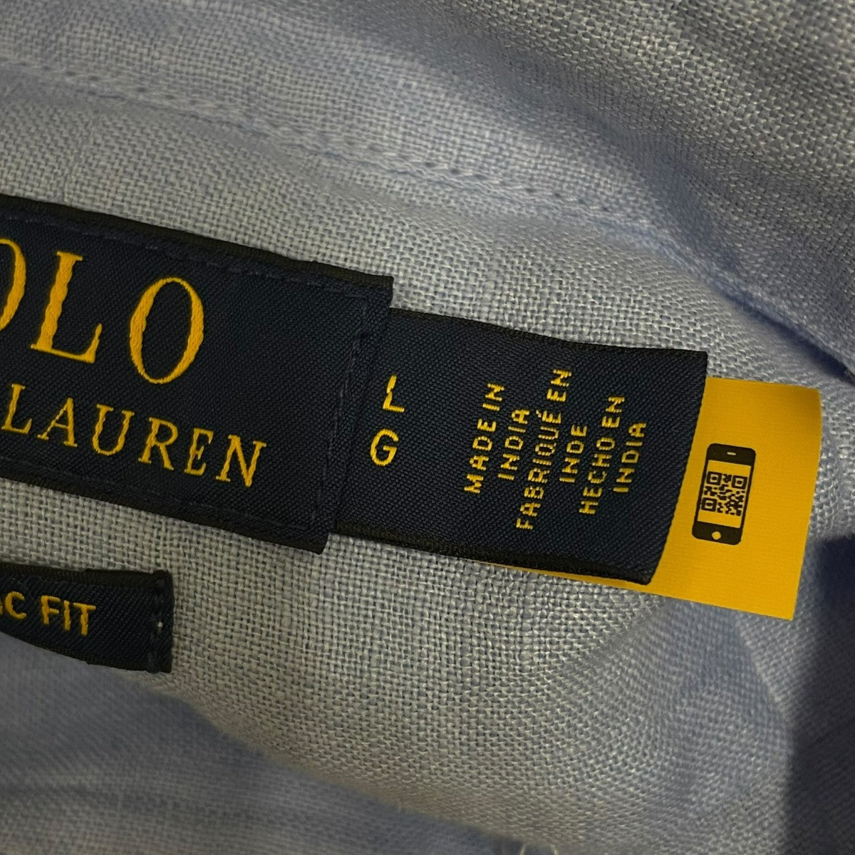 POLO RALPH LAUREN ポニーロゴ刺繍 ボタンダウンシャツ リネンシャツ 古着・中古-5枚目のアイテム画像