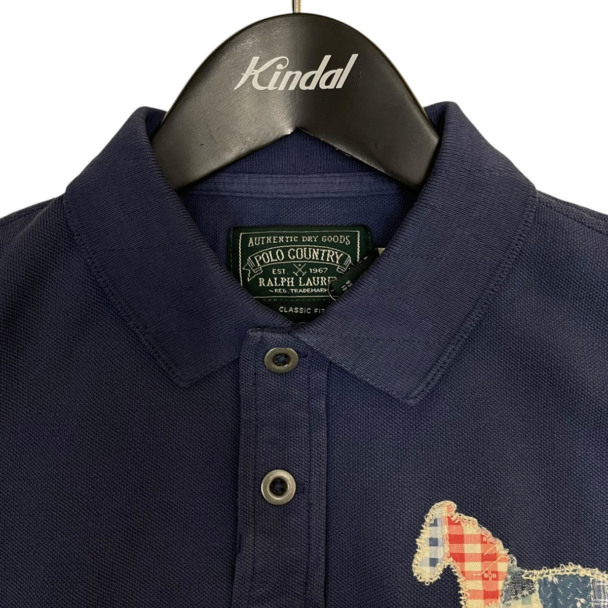 POLO COUNTRY クラシック フィット ホースアップリケドポニーワッペン 半袖ポロシャツ コットンシャツ 古着・中古-3枚目のアイテム画像