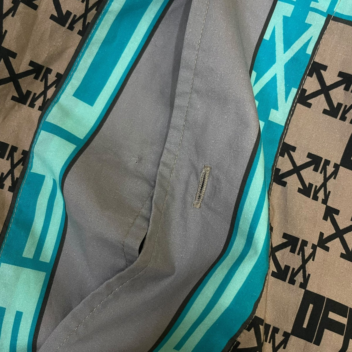 OFFWHITE 総柄 プリント 半袖シャツ コットンシャツOMGA196S22FAB004 古着・中古-7枚目のアイテム画像