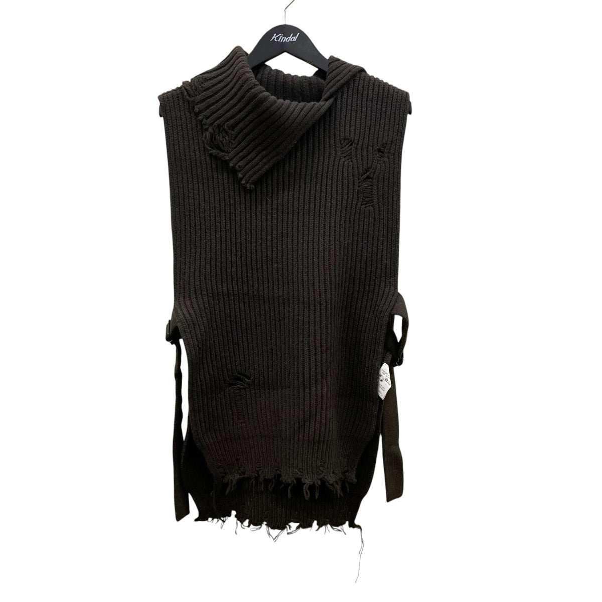 LAMB WOOL DAMAGED KNIT VESTニットベストYO-A14-198