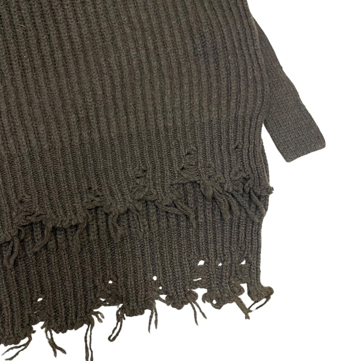 LAMB WOOL DAMAGED KNIT VESTニットベストYO-A14-198