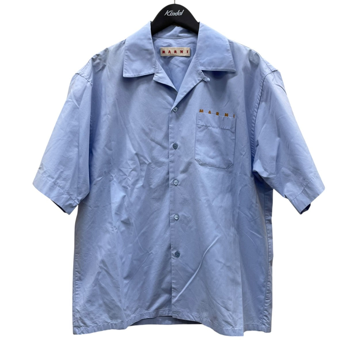 MARNI オープンカラー ボーリングシャツ 半袖シャツ ロゴプリント 無地CUMU0213P0 古着・中古-1枚目のアイテム画像