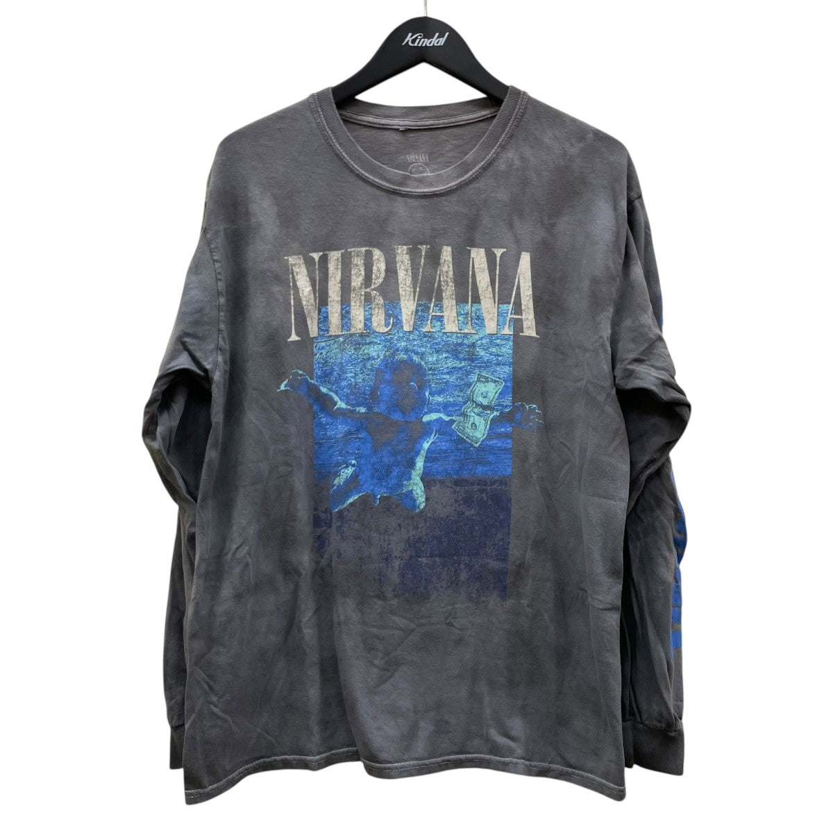 NIRVANA グラフィック プリント コットン 長袖Tシャツ ロングスリーブTシャツ 古着・中古-1枚目のアイテム画像