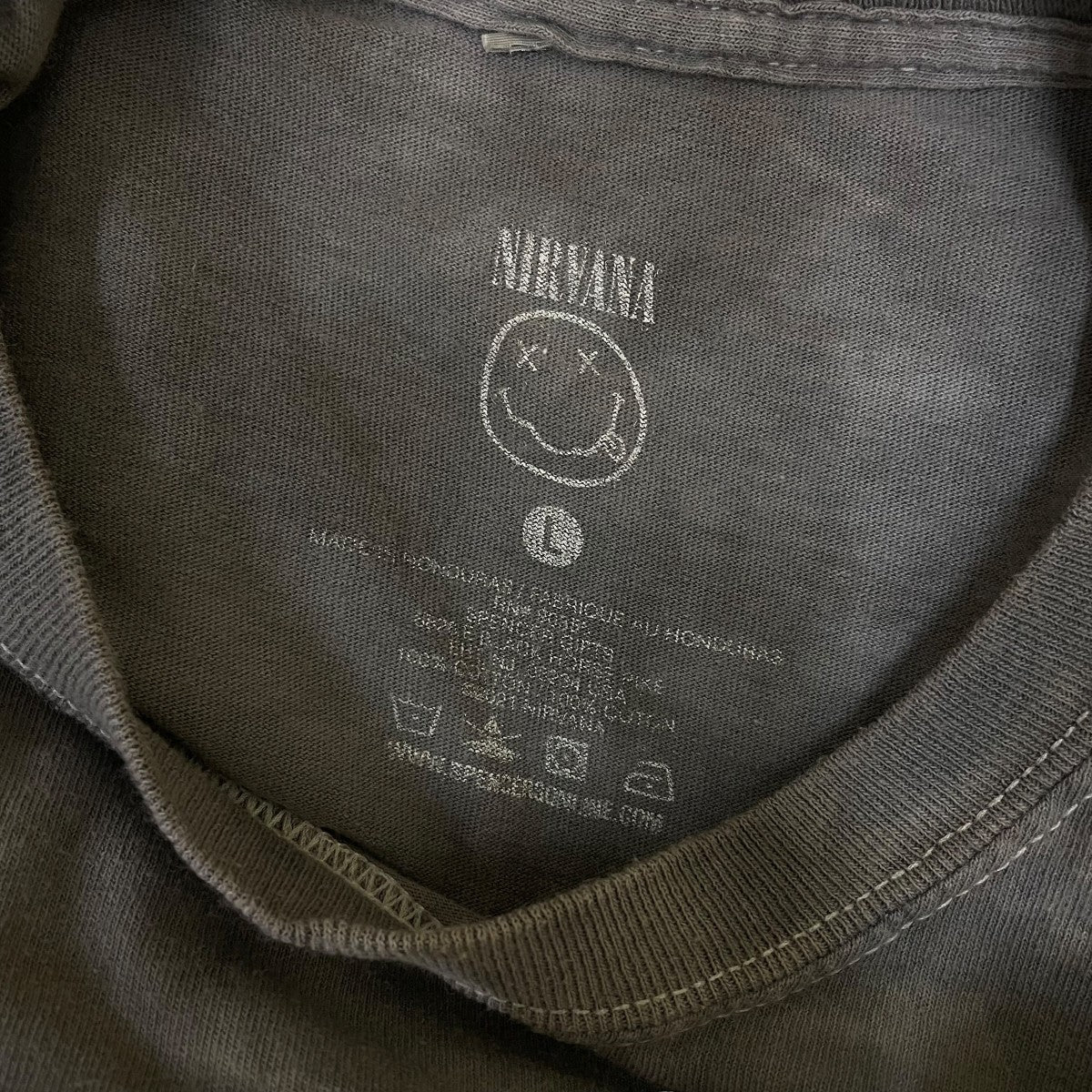NIRVANA グラフィック プリント コットン 長袖Tシャツ ロングスリーブTシャツ 古着・中古-5枚目のアイテム画像