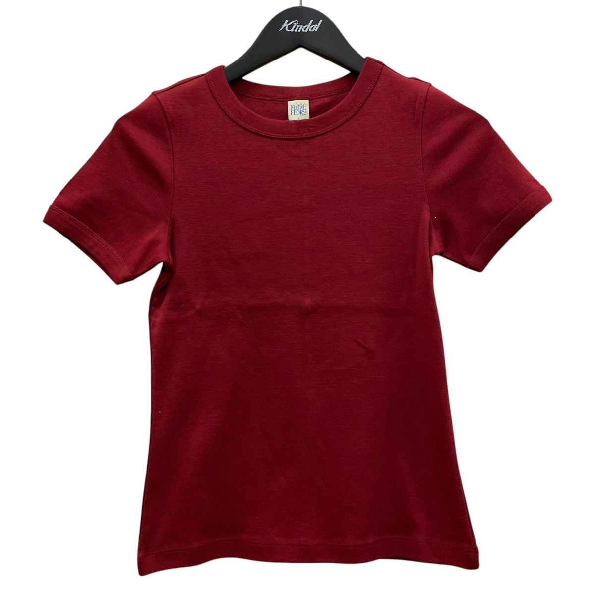 FLORE FLORE CAR TEE無地 ショート丈 半袖Tシャツ コットンTシャツ 古着・中古-1枚目のアイテム画像