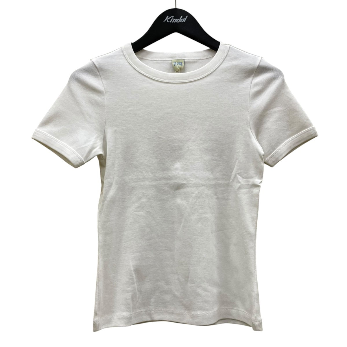 FLORE FLORE CAR TEE無地 ショート丈 半袖Tシャツ コットンTシャツ 古着・中古-1枚目のアイテム画像