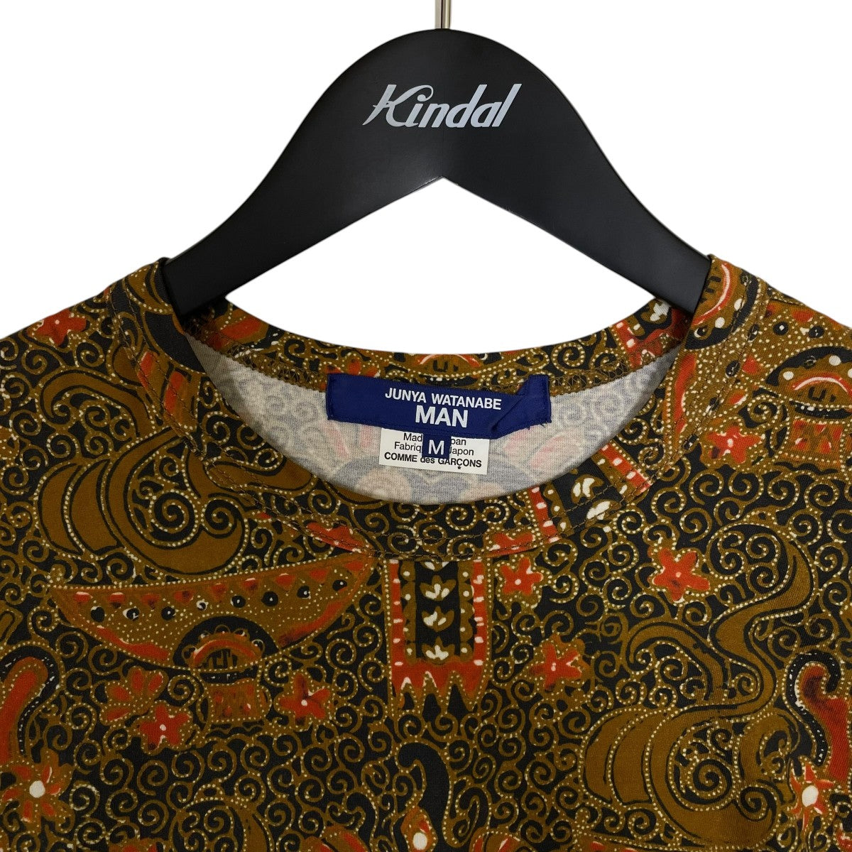 JUNYA WATANABE MAN ペイズリー柄 総柄 プリント 半袖Tシャツ コットンTシャツWI T028 古着・中古-3枚目のアイテム画像