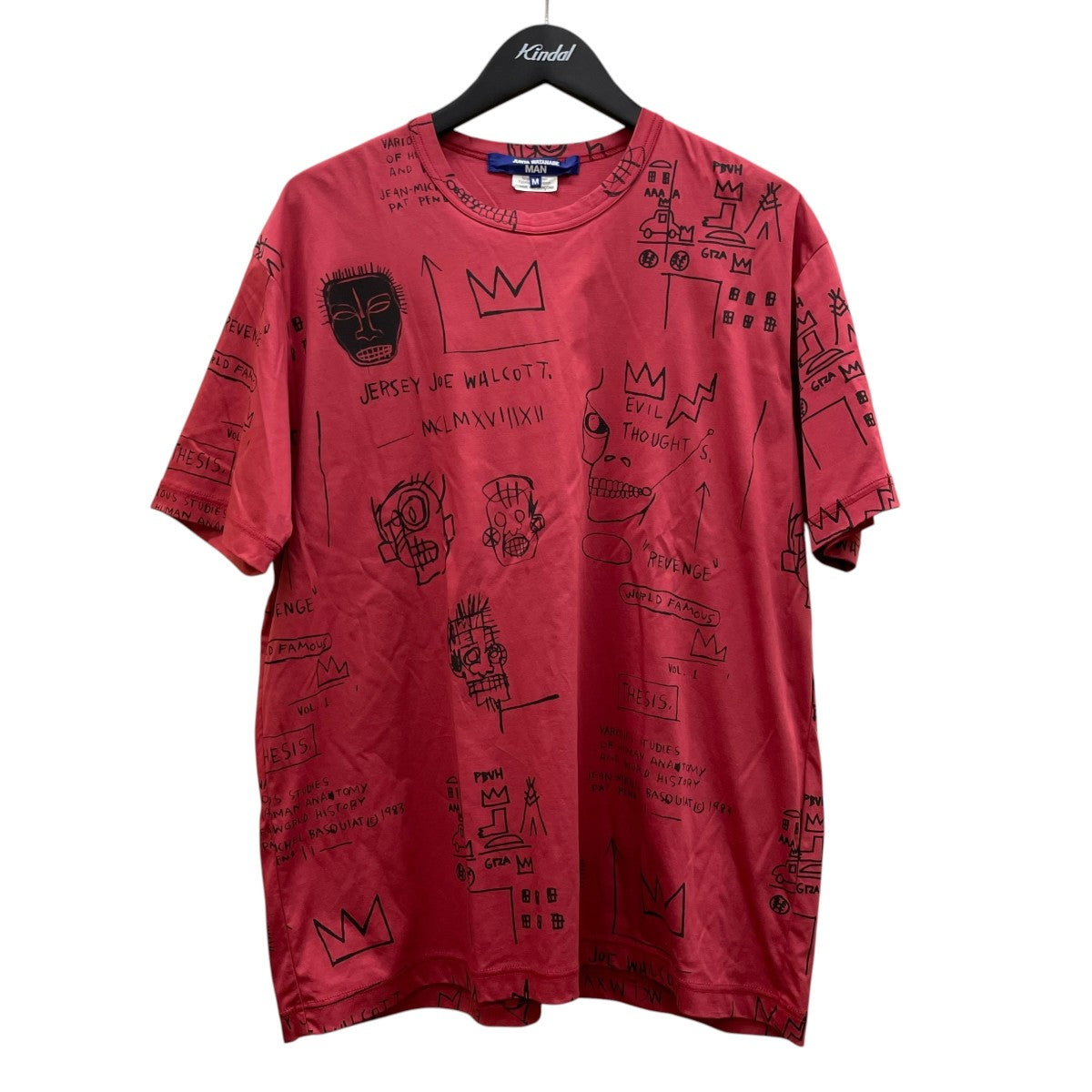 JUNYA WATANABE MAN 23SSJean Michel Basquiatコラボプリント 半袖Tシャツ コットンTシャツWK T023 古着・中古-1枚目のアイテム画像