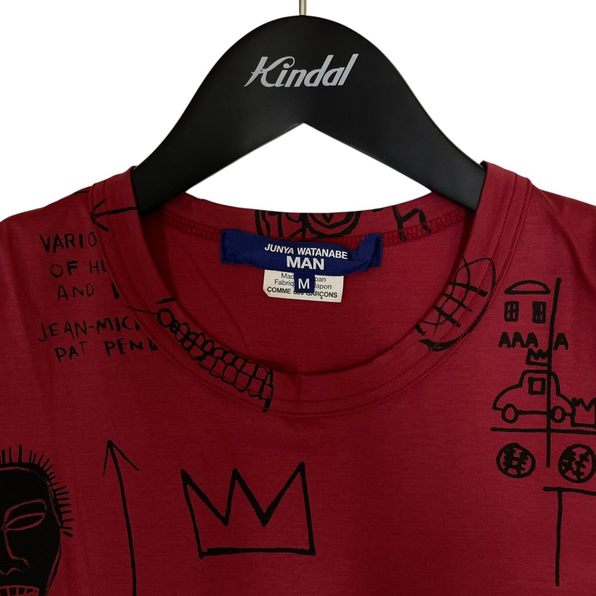 JUNYA WATANABE MAN 23SSJean Michel Basquiatコラボプリント 半袖Tシャツ コットンTシャツWK T023 古着・中古-3枚目のアイテム画像