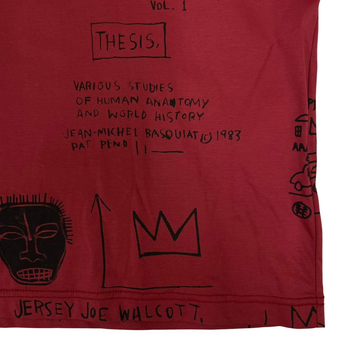 JUNYA WATANABE MAN 23SSJean Michel Basquiatコラボプリント 半袖Tシャツ コットンTシャツWK T023 古着・中古-4枚目のアイテム画像