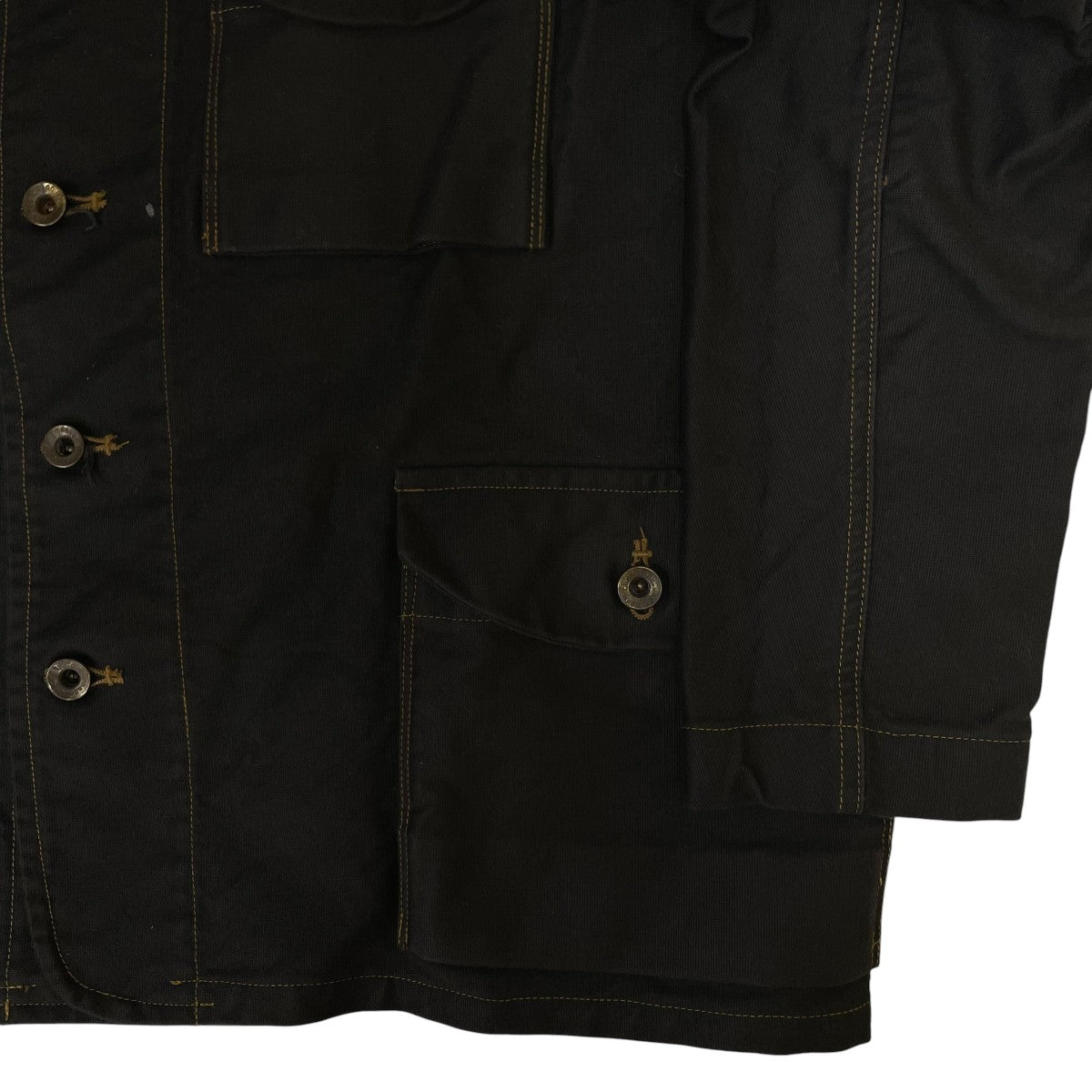 コットン ノーカラーワークジャケット