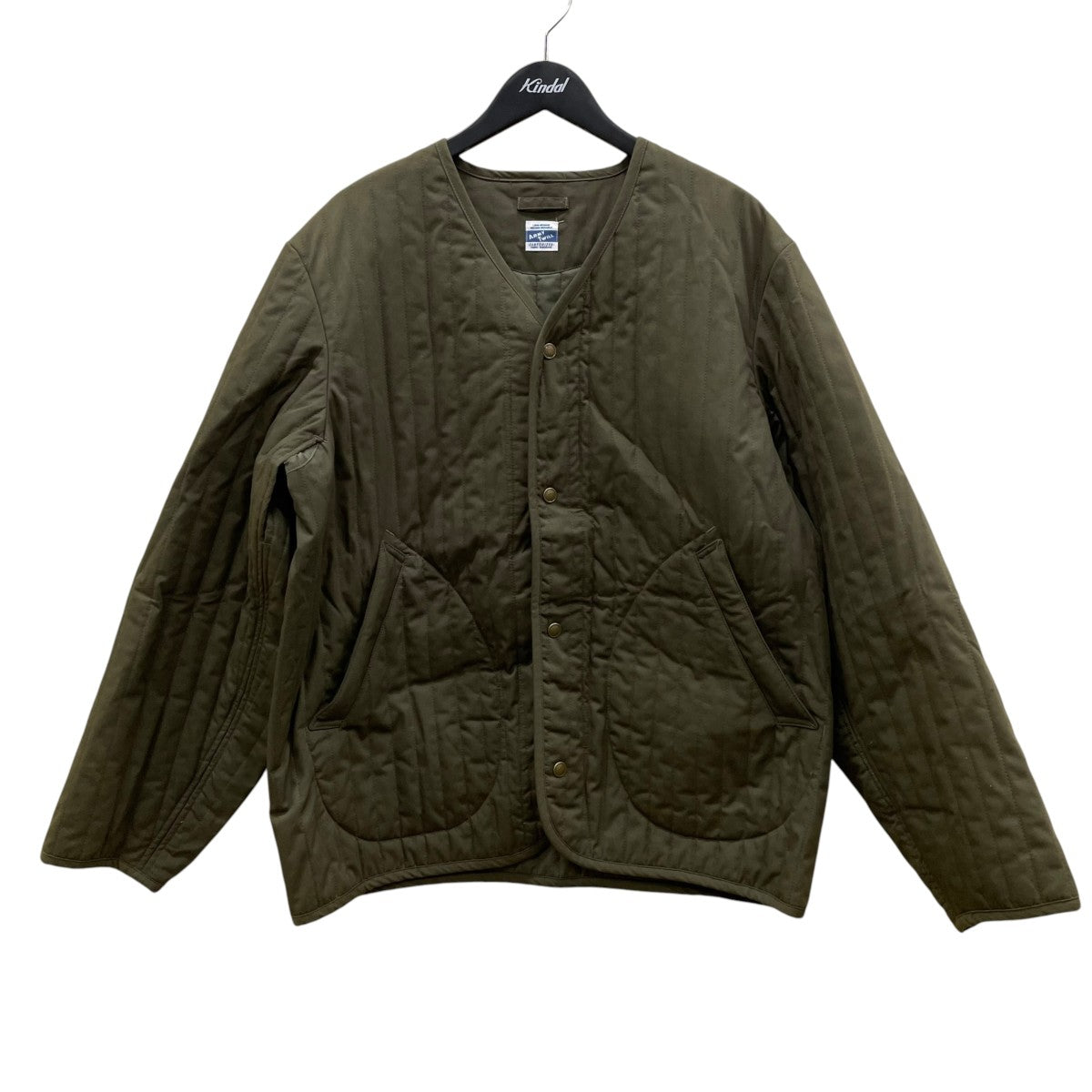 ARMY TWILL キルティング ノーカラーコート 古着・中古-1枚目のアイテム画像
