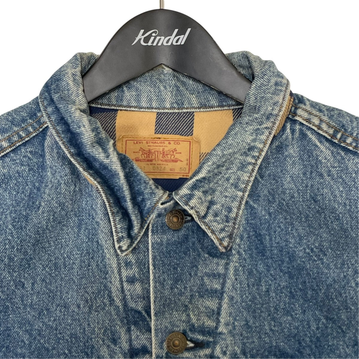 LEVI’S 80sフランネルライナー MADE IN USAデニムジャケット70411 0824 古着・中古-3枚目のアイテム画像