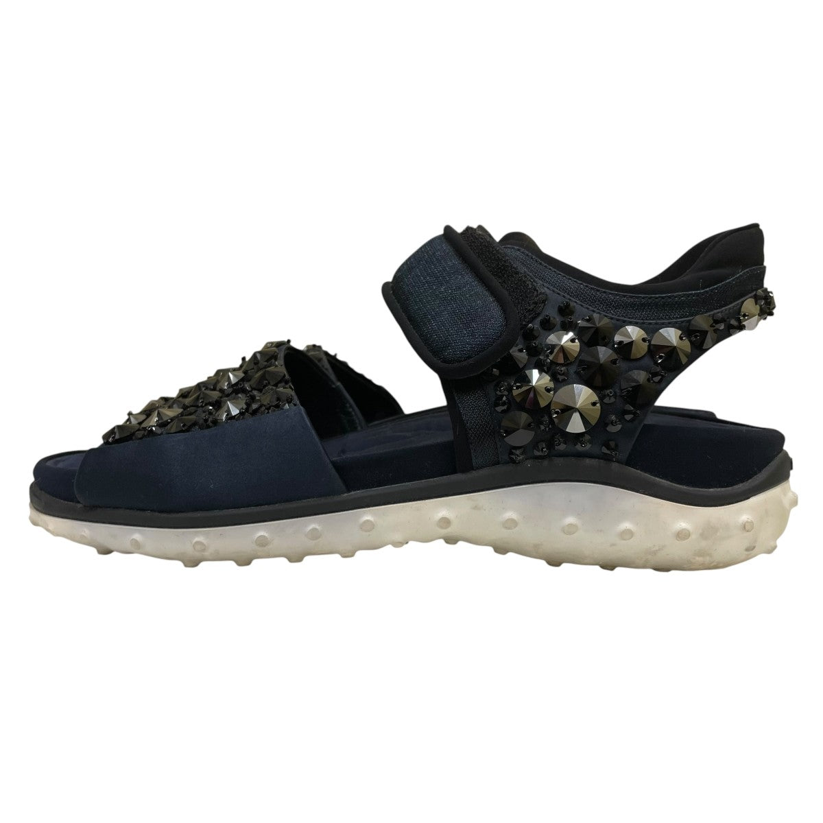 MIU MIU ビジュー付き ラインストーン スタッズ スポーツサンダル 古着・中古-2枚目のアイテム画像