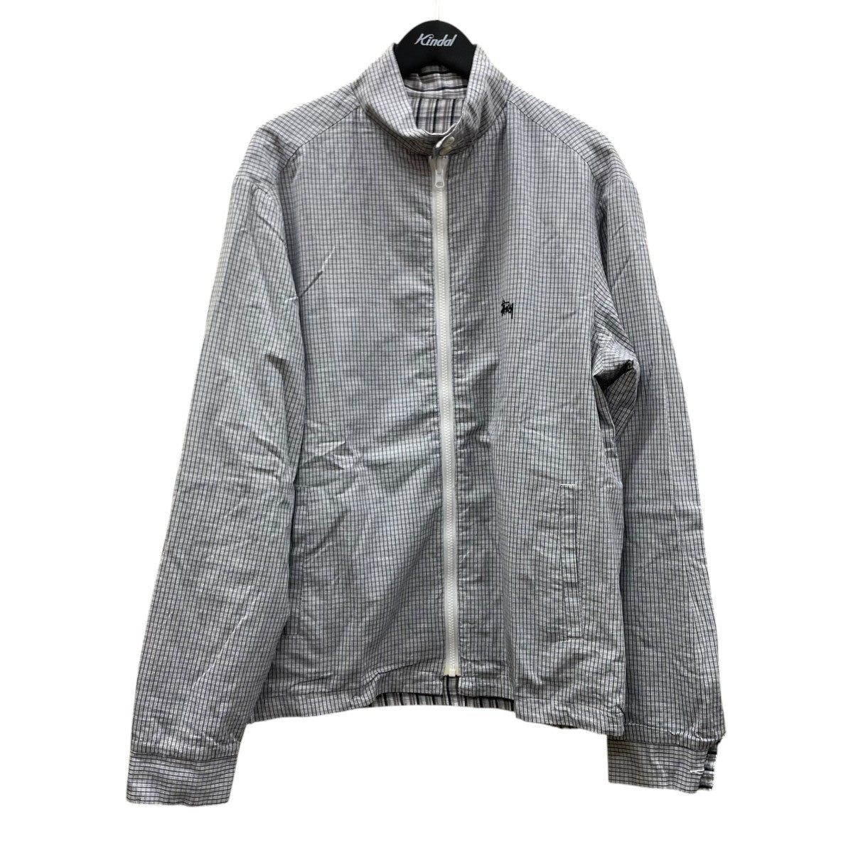 stussy コットン ロゴ刺繍 チェック柄 リバーシブルジャケット 古着・中古-1枚目のアイテム画像