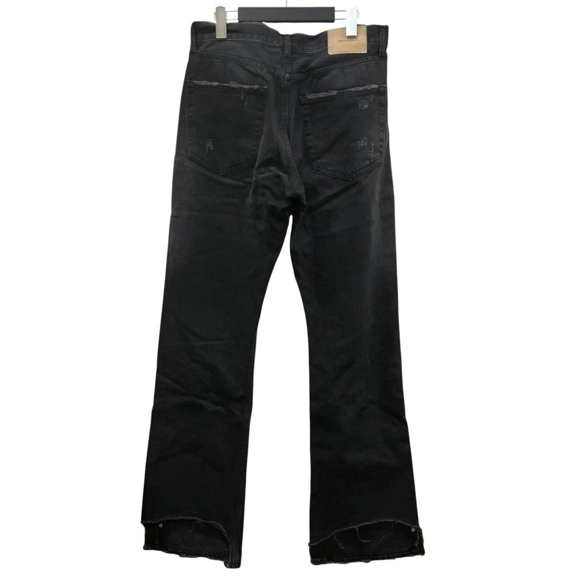 ASKYURSELF FLARED CHECKERED BAGGY JEANSデニムパンツ 古着・中古-2枚目のアイテム画像