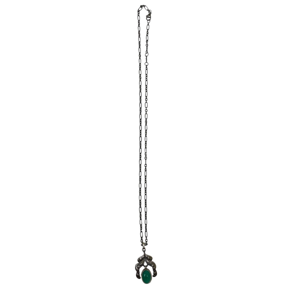 Georg Jensen グリーンアゲイトスターリングシルバー ヘリテージコレクション ネックレス 古着・中古-2枚目のアイテム画像