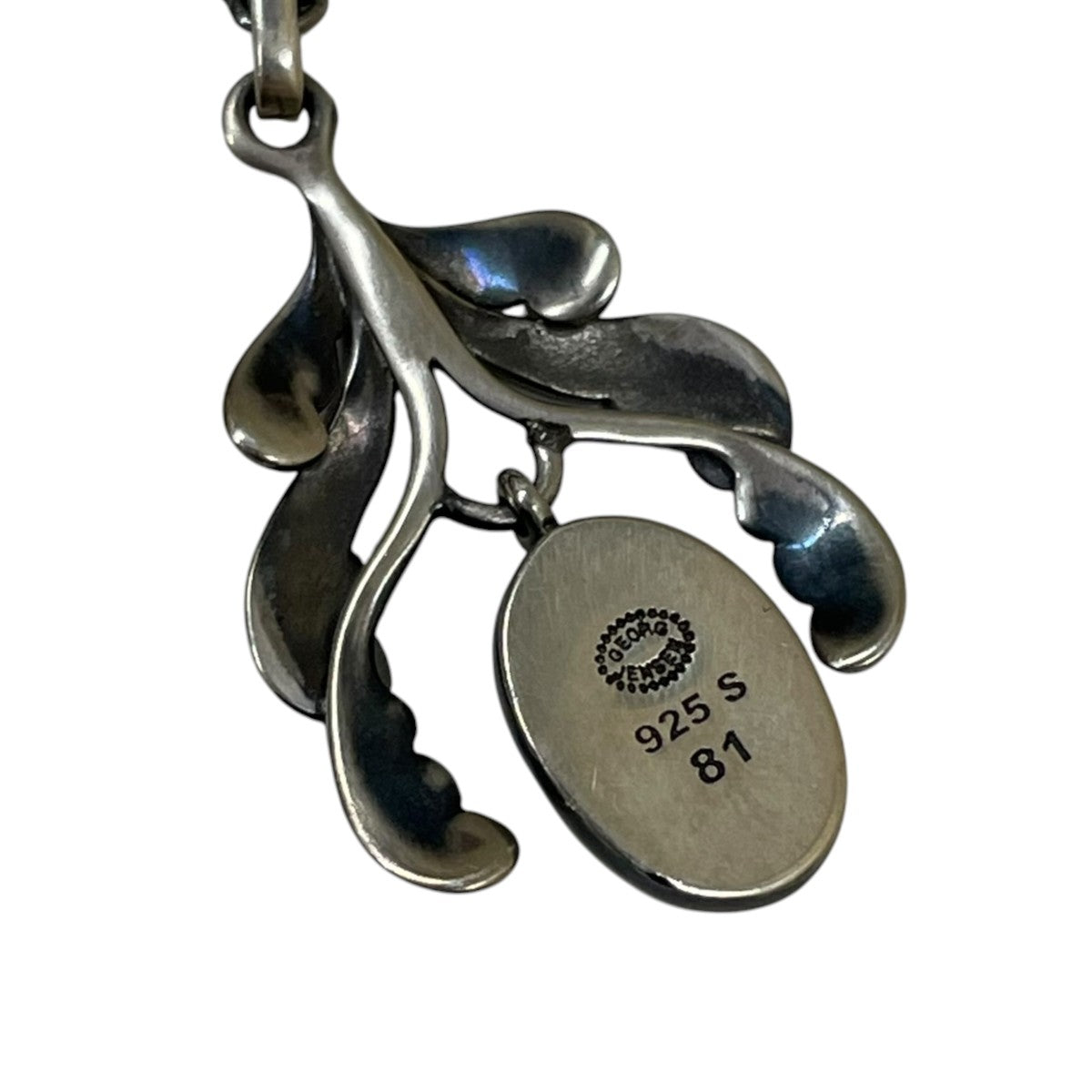 Georg Jensen グリーンアゲイトスターリングシルバー ヘリテージコレクション ネックレス 古着・中古-5枚目のアイテム画像