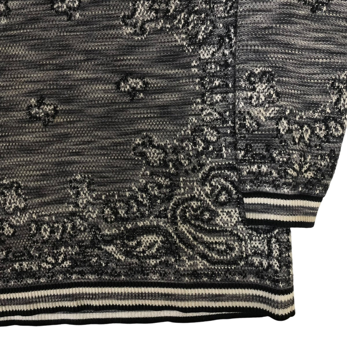 24AWGray Bandana Floral Polo総柄 コットン ニットポロシャツ