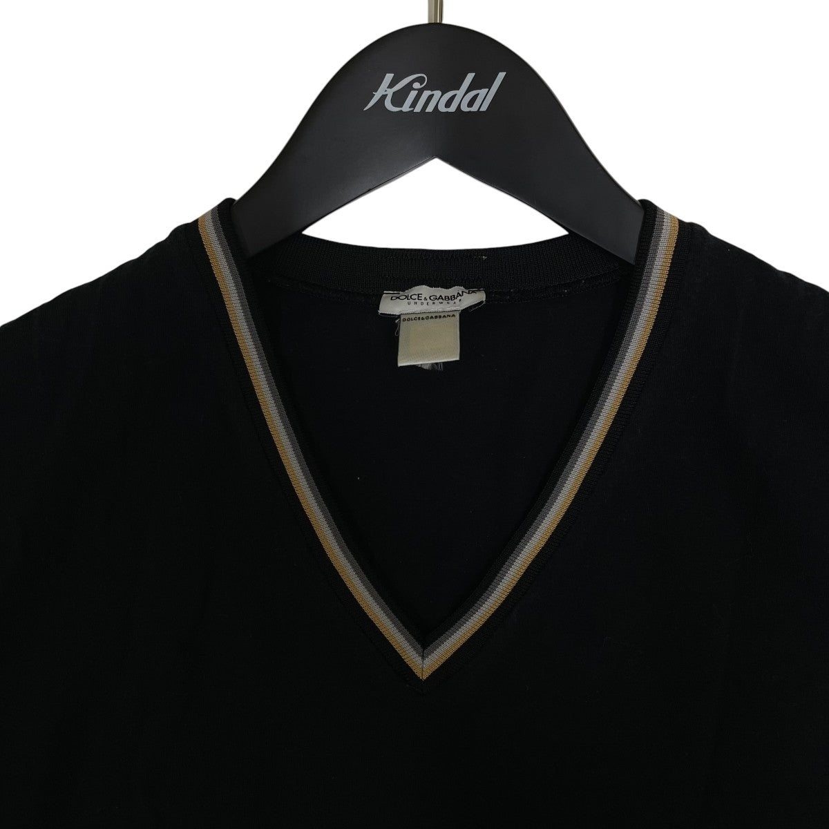 DOLCE ＆ GABBANA Vネック 半袖Tシャツ コットンTシャツ 古着・中古-3枚目のアイテム画像