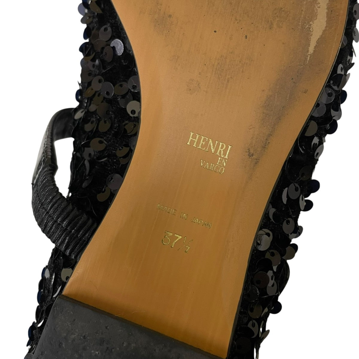 HENRI EN VARGO MATHILDE スパンコールメリージェーンパンプス バレエシューズ フラットシューズ242105 古着・中古-6枚目のアイテム画像