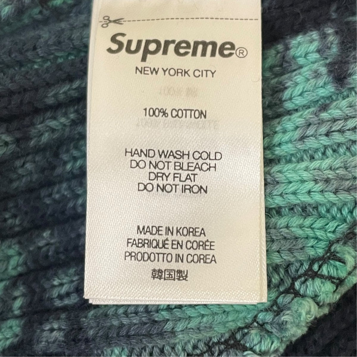 Supreme Overdyed Beanie Splatterニットキャップ 古着・中古-3枚目のアイテム画像
