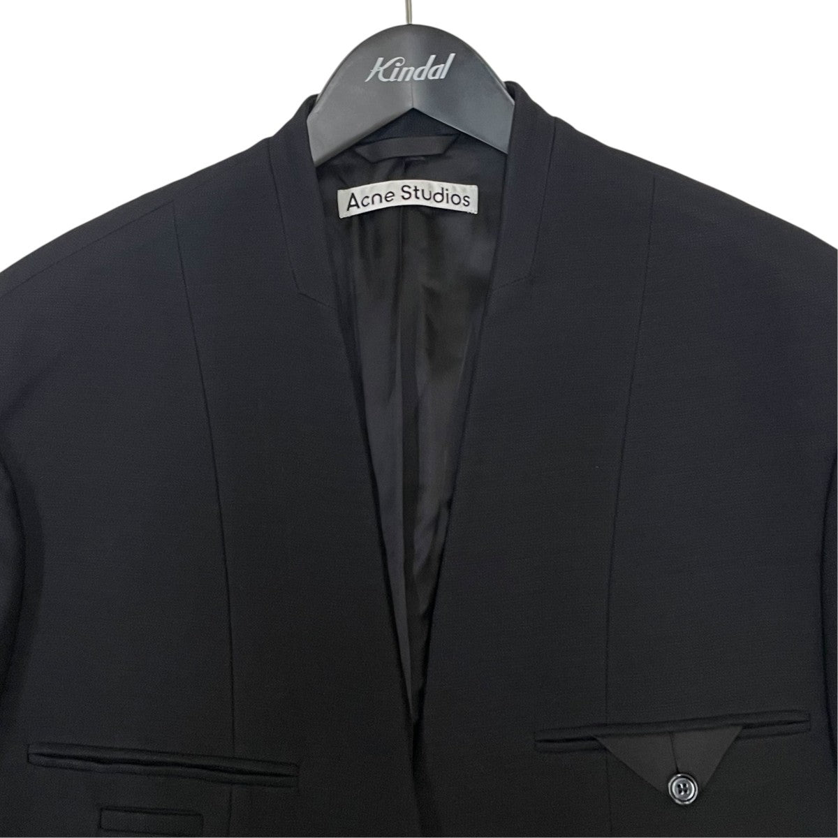 ACNE STUDIOS ノーカラージャケット 古着・中古-3枚目のアイテム画像