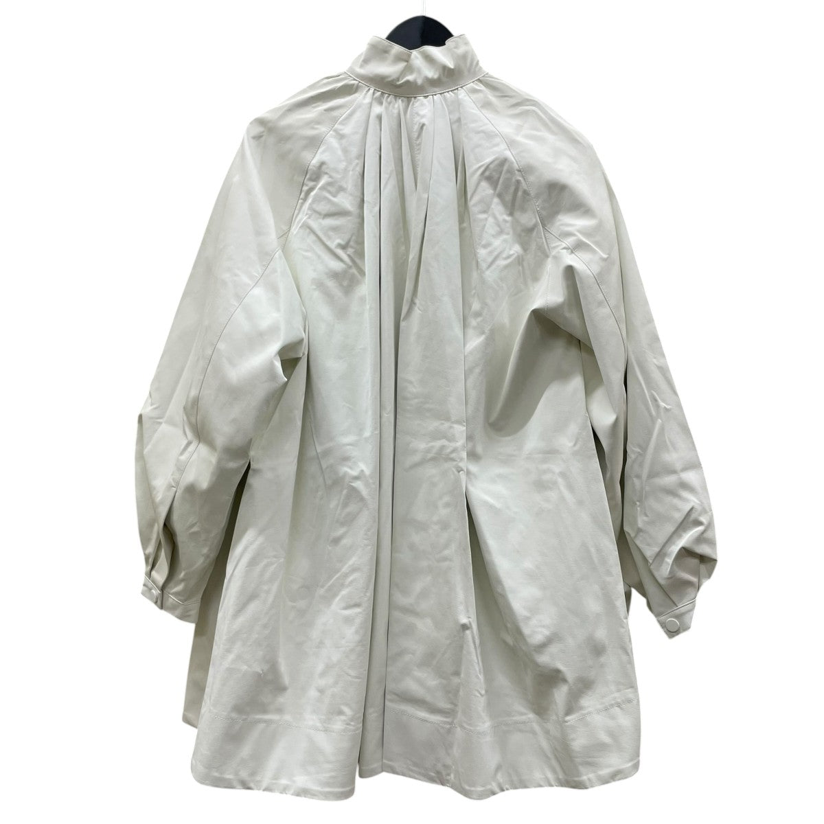 23AWSilky Leather Shirt シルキーレザーシャツジャケットポリエステル ロングコート23A83002