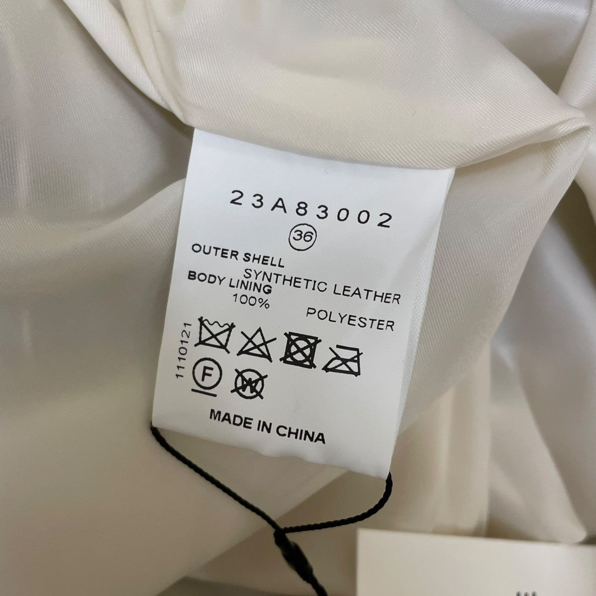 23AWSilky Leather Shirt シルキーレザーシャツジャケットポリエステル ロングコート23A83002