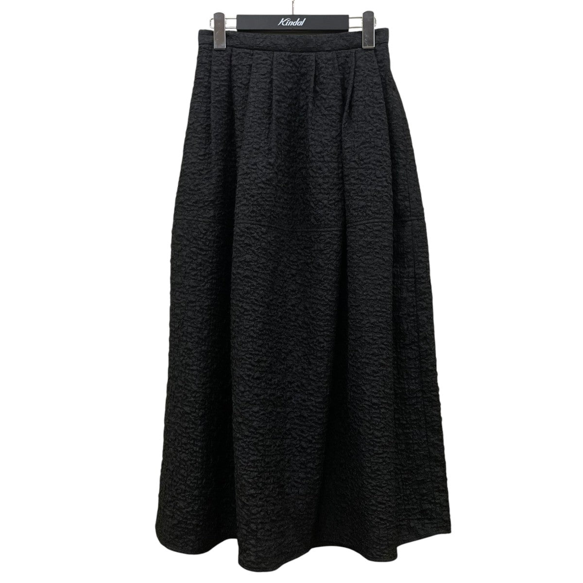 23AWTextured Flare Skirt テクスチャードフレアスカートポリエステル ロングスカート25A67410