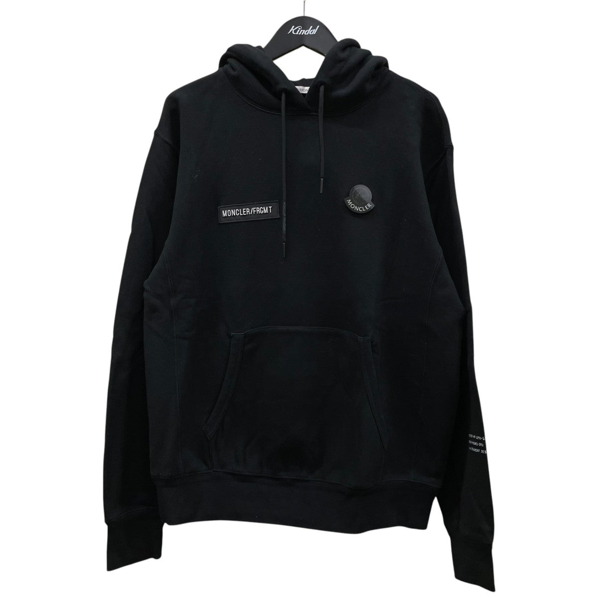 MONCLER×FRAGMENT 19AWロゴパッチ コットン スウェット プルオーバー フーディーE209U8004750 古着・中古-1枚目のアイテム画像