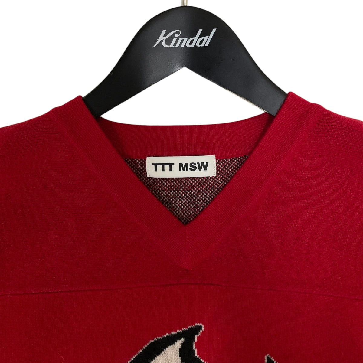 23AWHockey knit game shirtオーバーサイズフィッティング ウール VネックニットTTT-2023AW-KT06