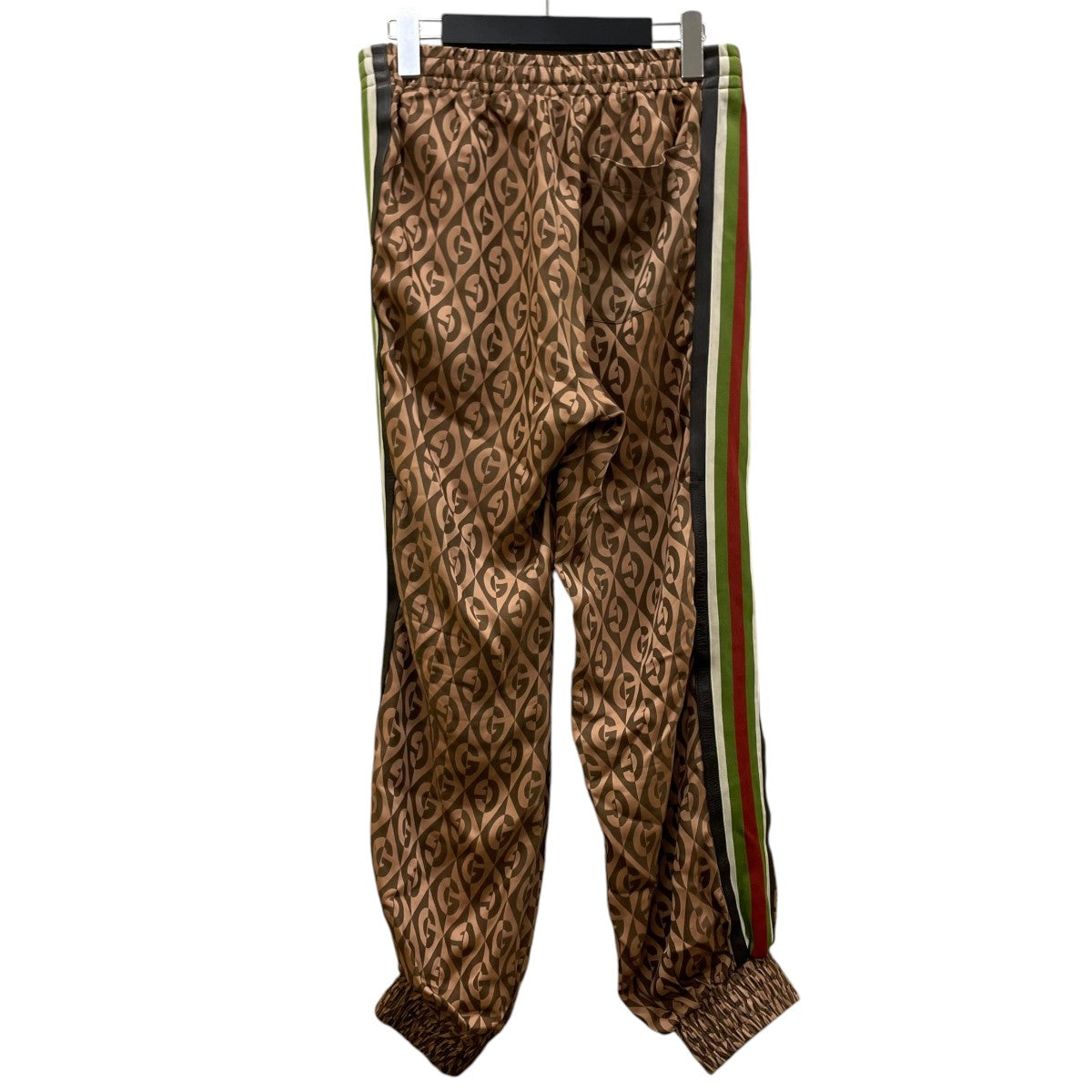 GUCCI Gランバス レーヨン羊革サイドライン トラックパンツ ストレートパンツ587388 古着・中古-2枚目のアイテム画像