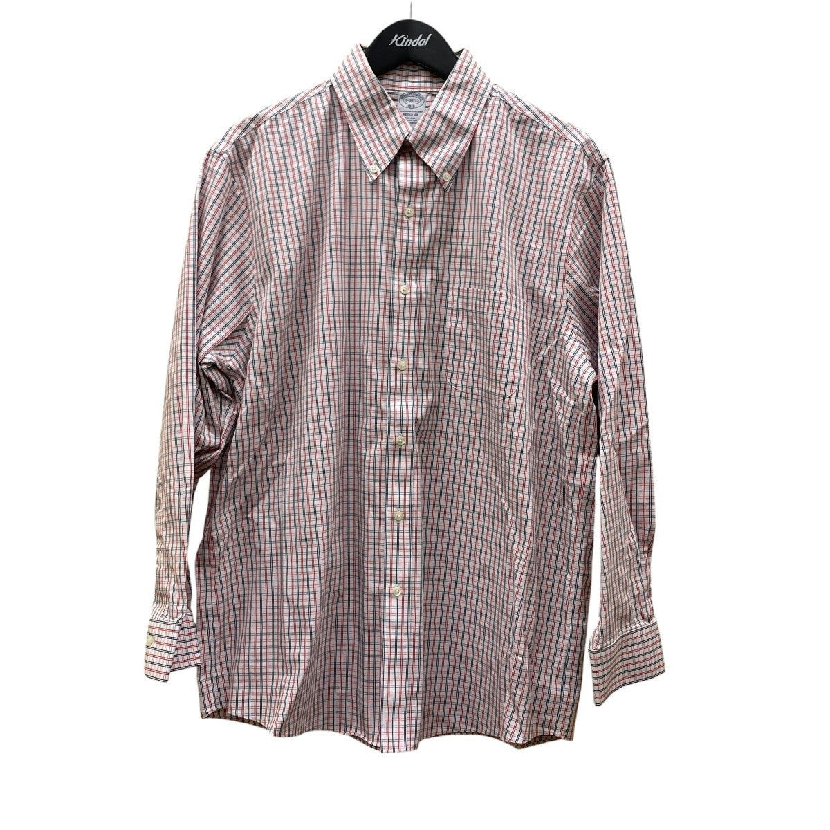 BROOKS BROTHERS コットンツイル チェック スポーツシャツボタンダウンシャツ 古着・中古-1枚目のアイテム画像