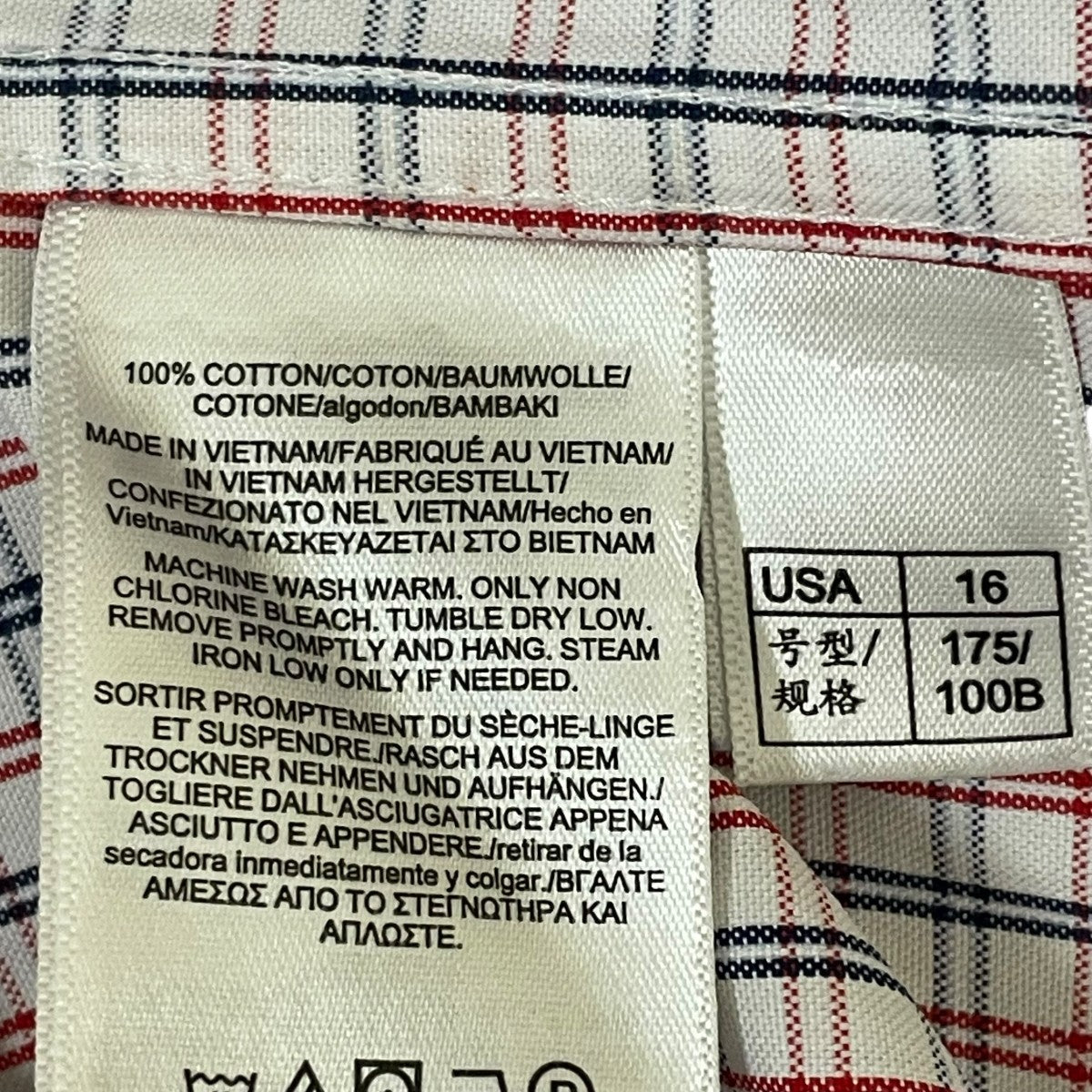 BROOKS BROTHERS コットンツイル チェック スポーツシャツボタンダウンシャツ 古着・中古-5枚目のアイテム画像